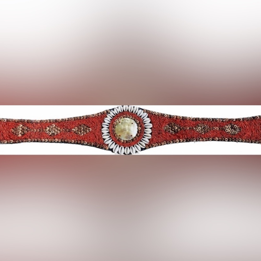 BOHEMIAN ❤️❤️ HANDMADE BEADED WIDE  BELT - Picture 5 of 9